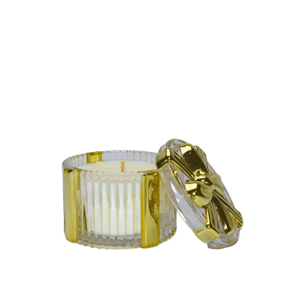 Candle - Gold Bow Jar 140g