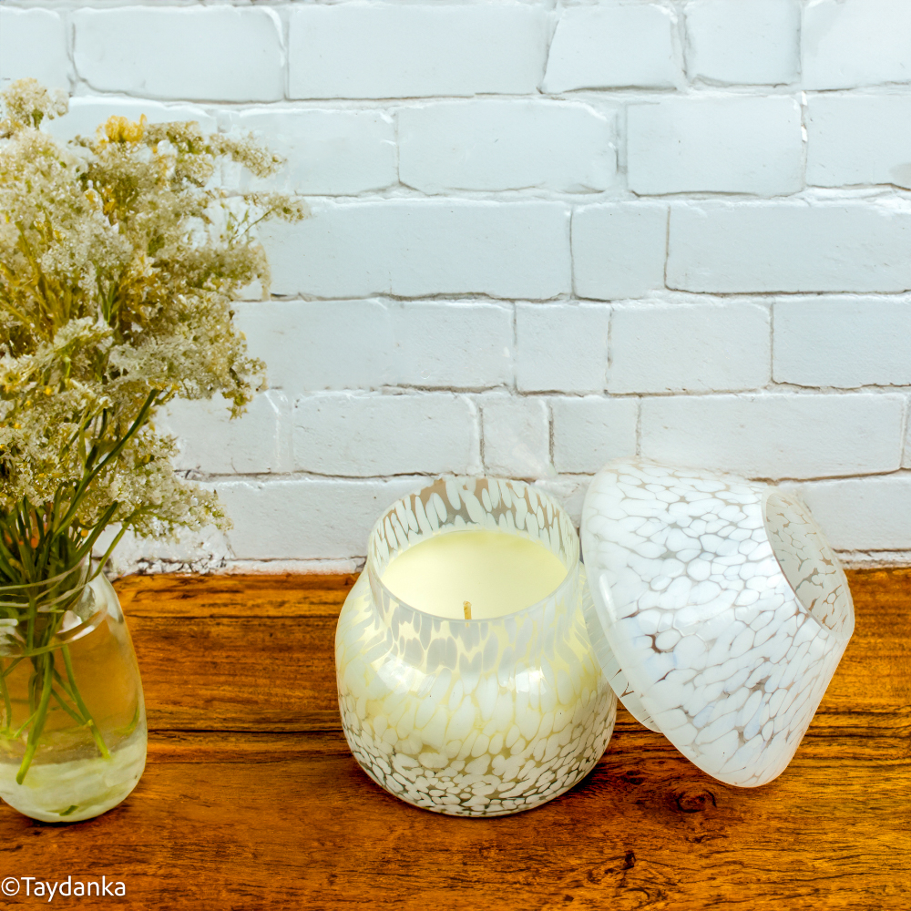 Candle - Lamp White Clouds 500g