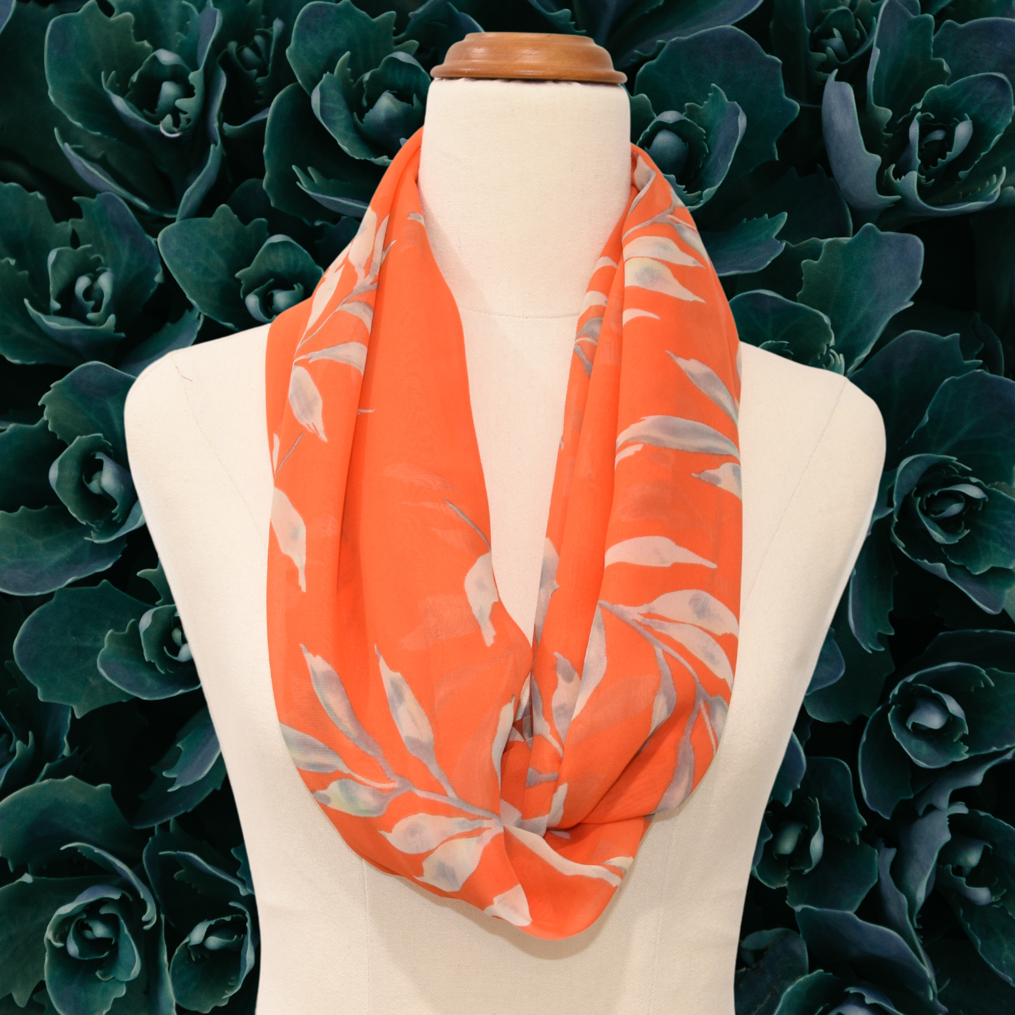Luxury Infinity Scarf - Tangerine