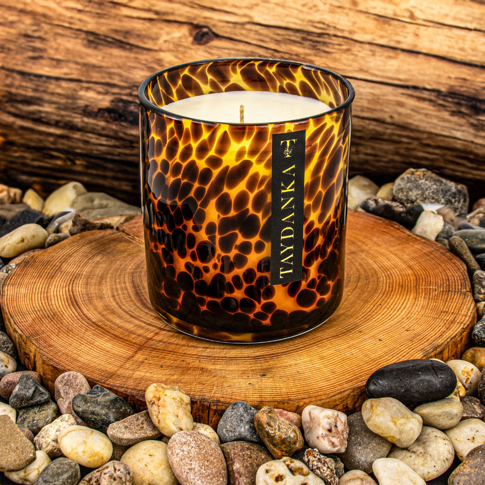 Candle - Vogue Leopard Printed Jar 500g