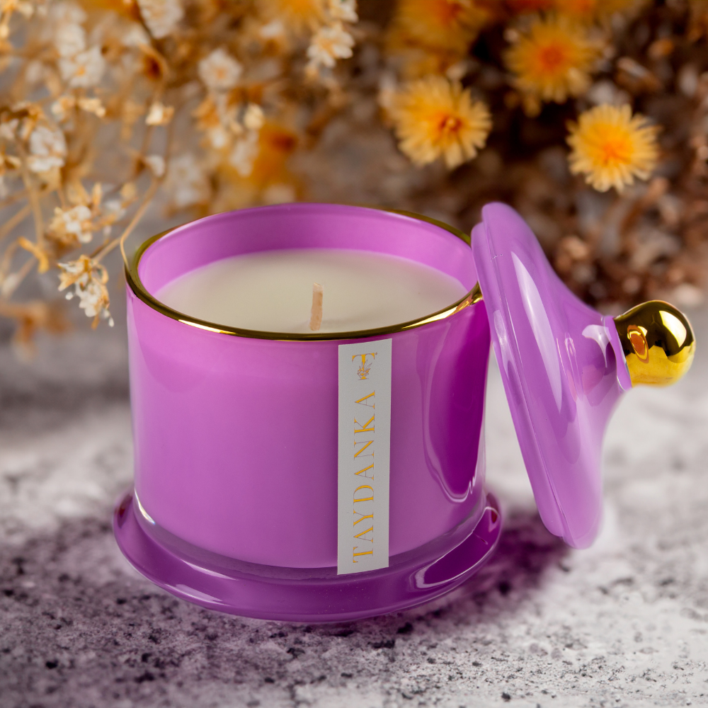 Candle - Victoria Lilac Pink Jar 450g